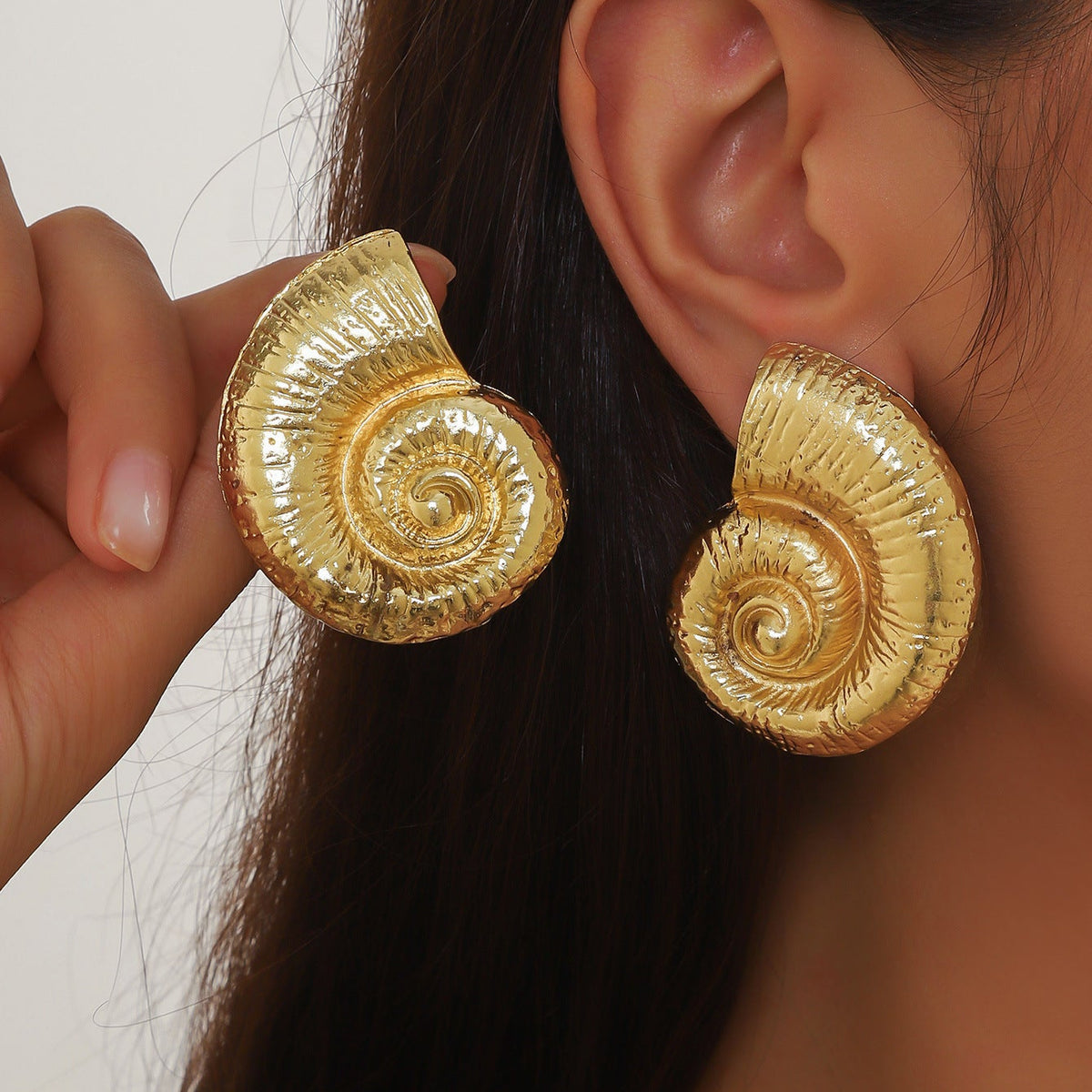 Gold Seashell Earrings