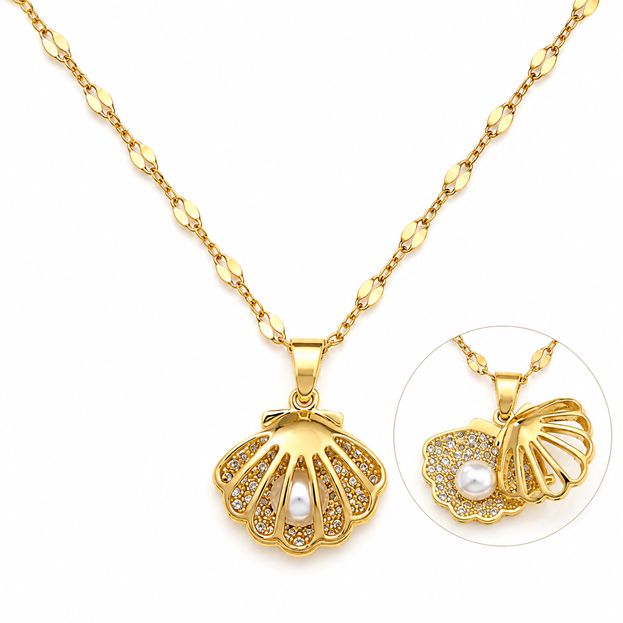 Gold Seashell Necklace