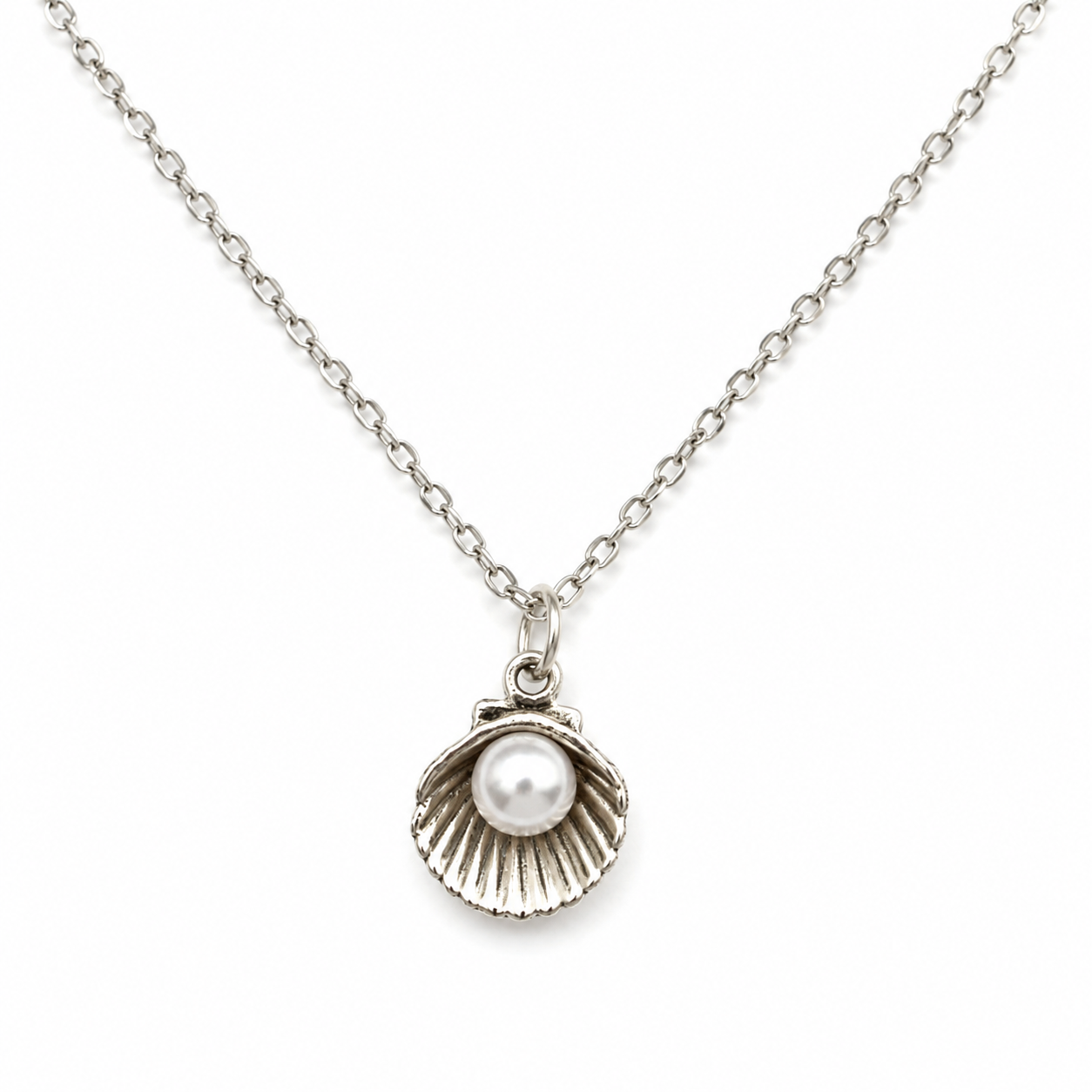 Silver Seashell Necklace