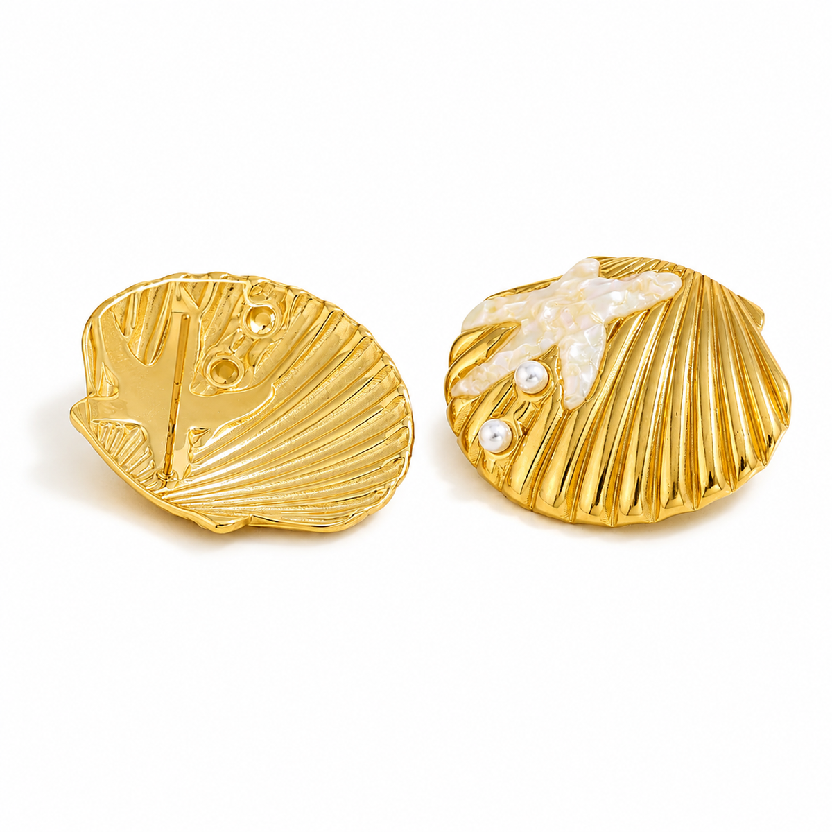 Gold Starfish Earrings