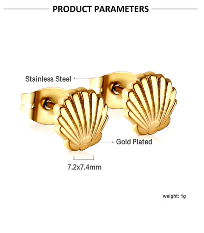 Gold Shell Earings