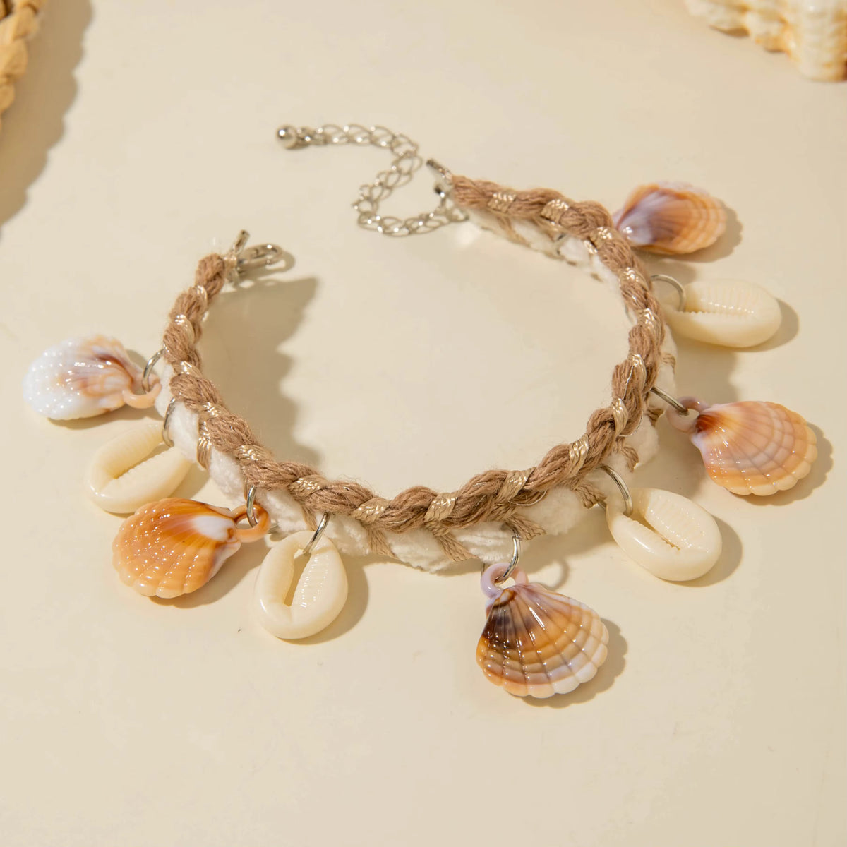 cowrie shell ankle bracelet