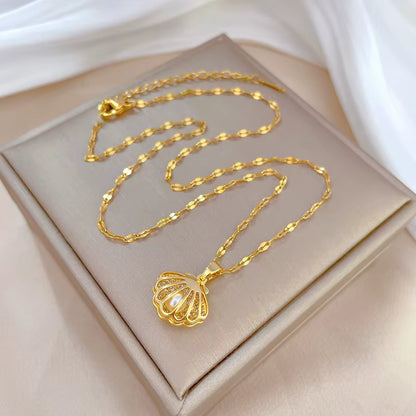 Gold Seashell Necklace