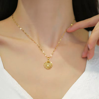 Gold Seashell Necklace