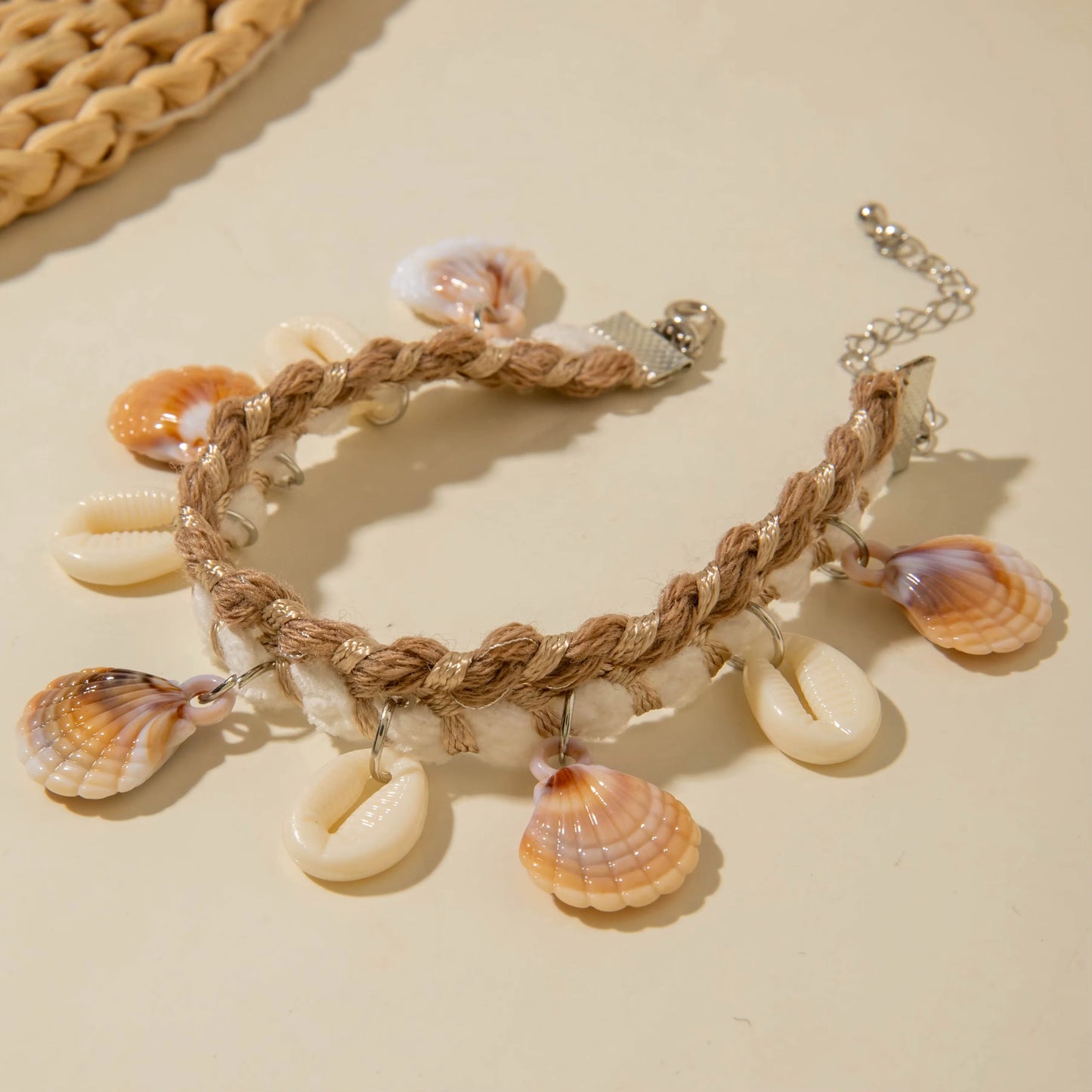 cowrie shell ankle bracelet