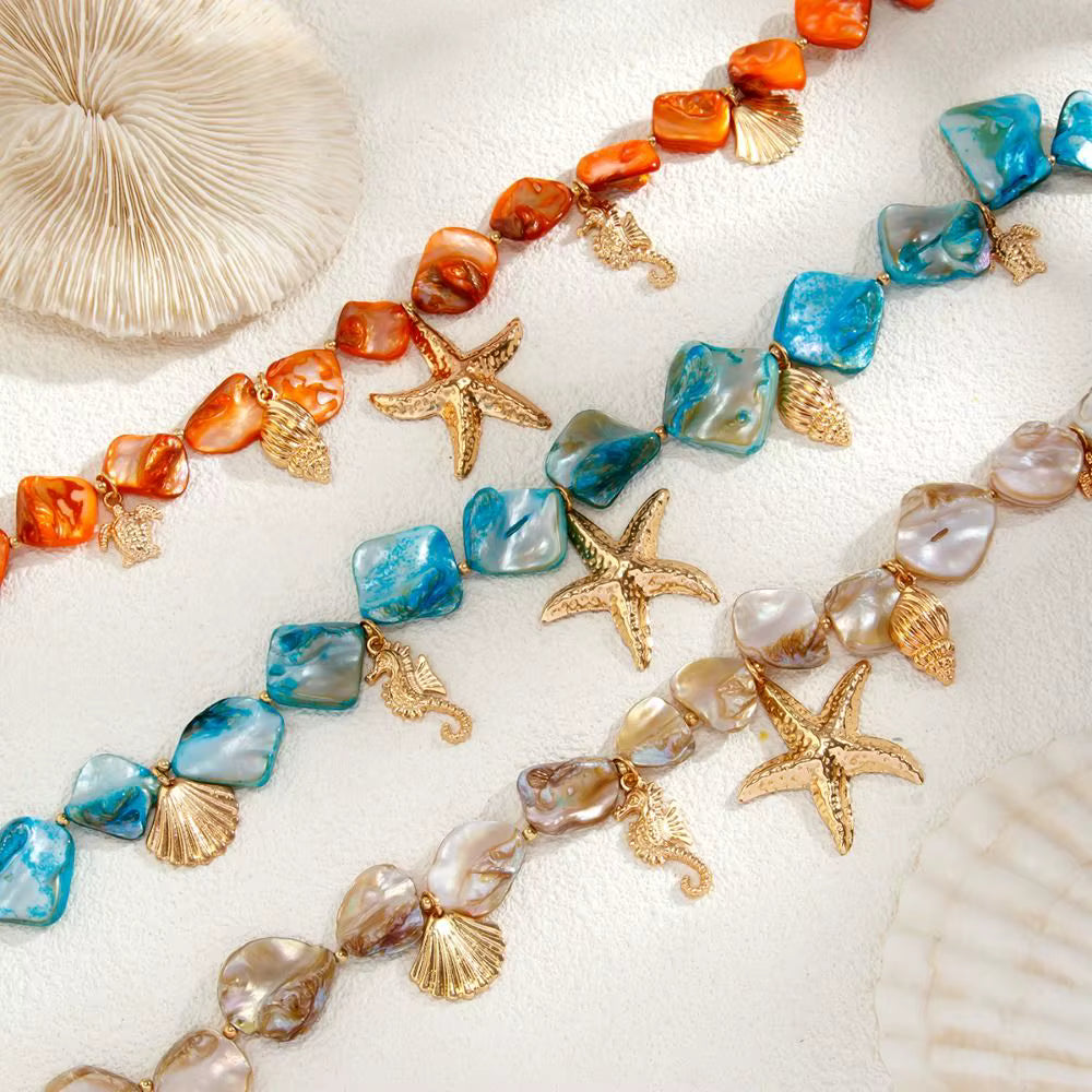 Gold Starfish Necklace