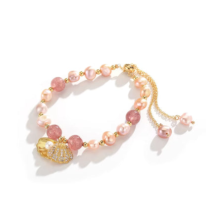 14K Gold Seashell Bracelet