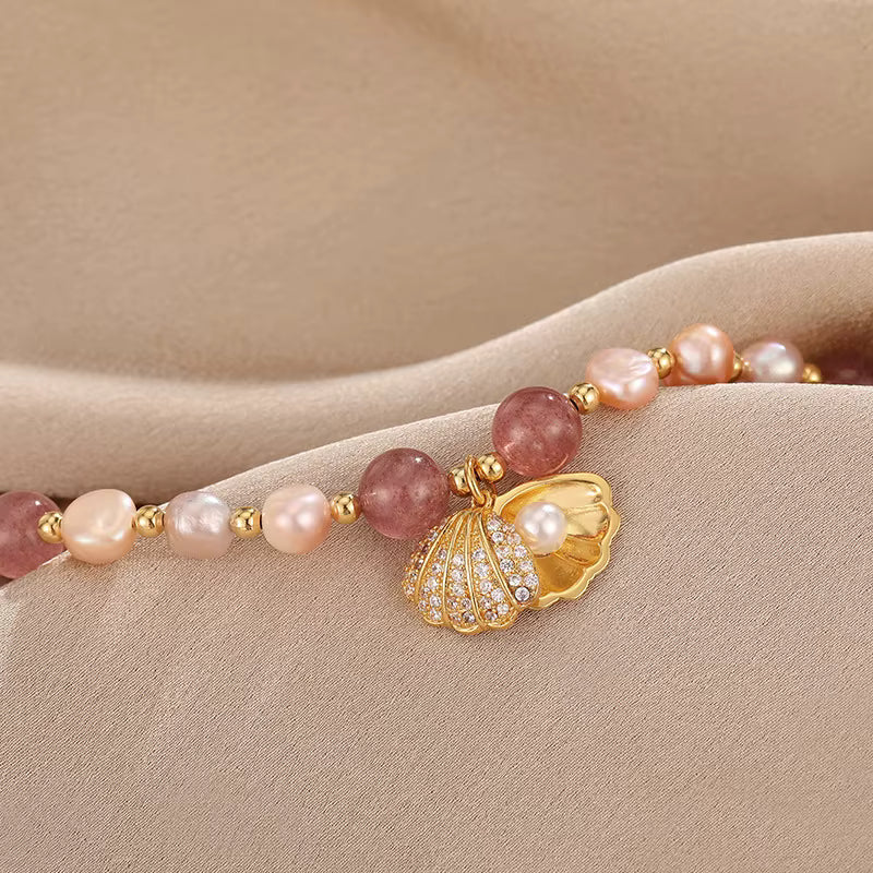 14K Gold Seashell Bracelet