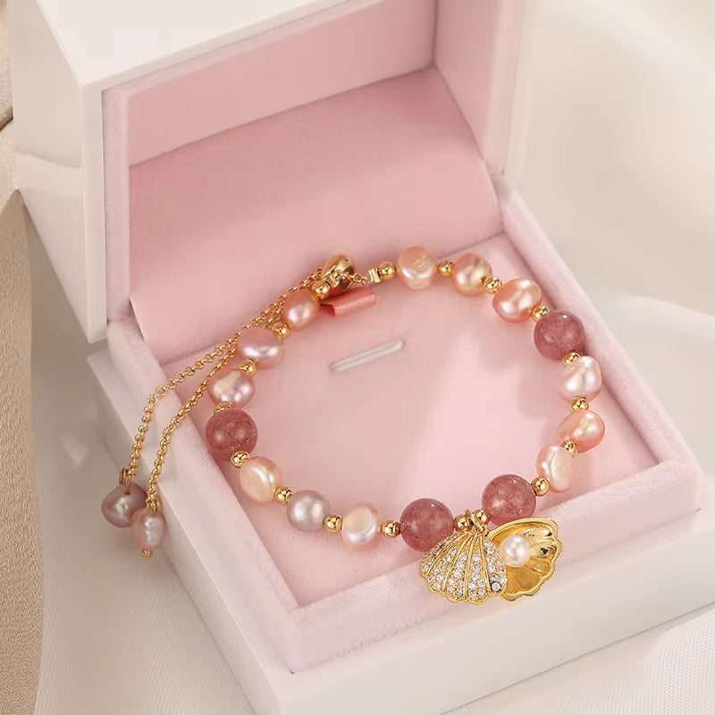 14K Gold Seashell Bracelet