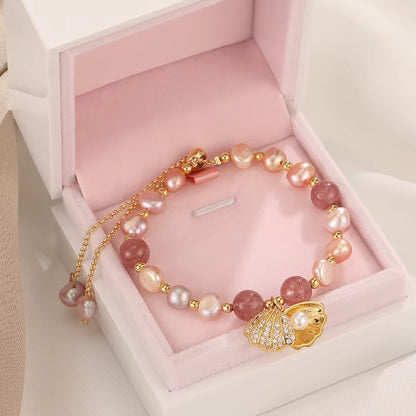 14K Gold Seashell Bracelet