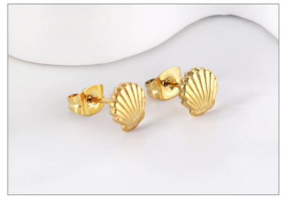 Gold Shell Earings