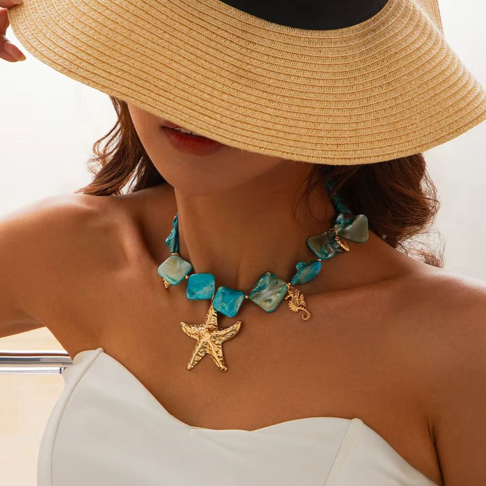 Gold Starfish Necklace