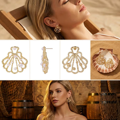 Shell Gold Earrings