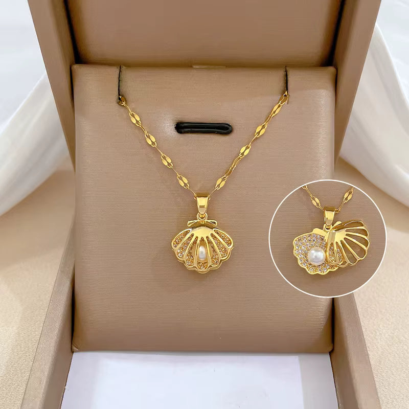 Gold Seashell Necklace