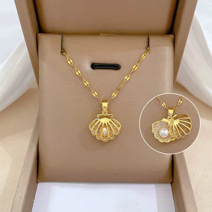 Gold Seashell Necklace