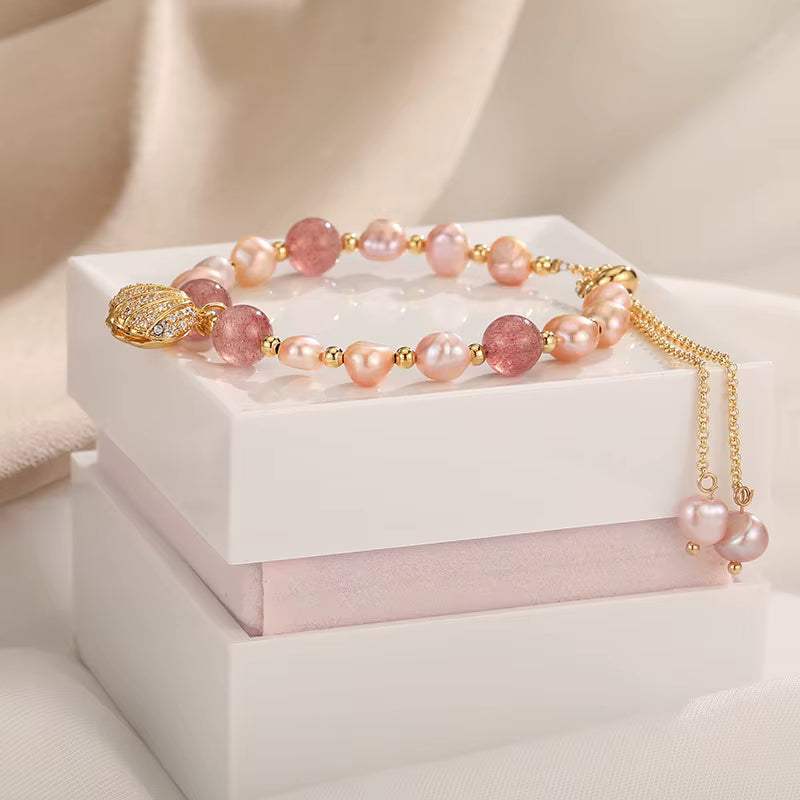 14K Gold Seashell Bracelet