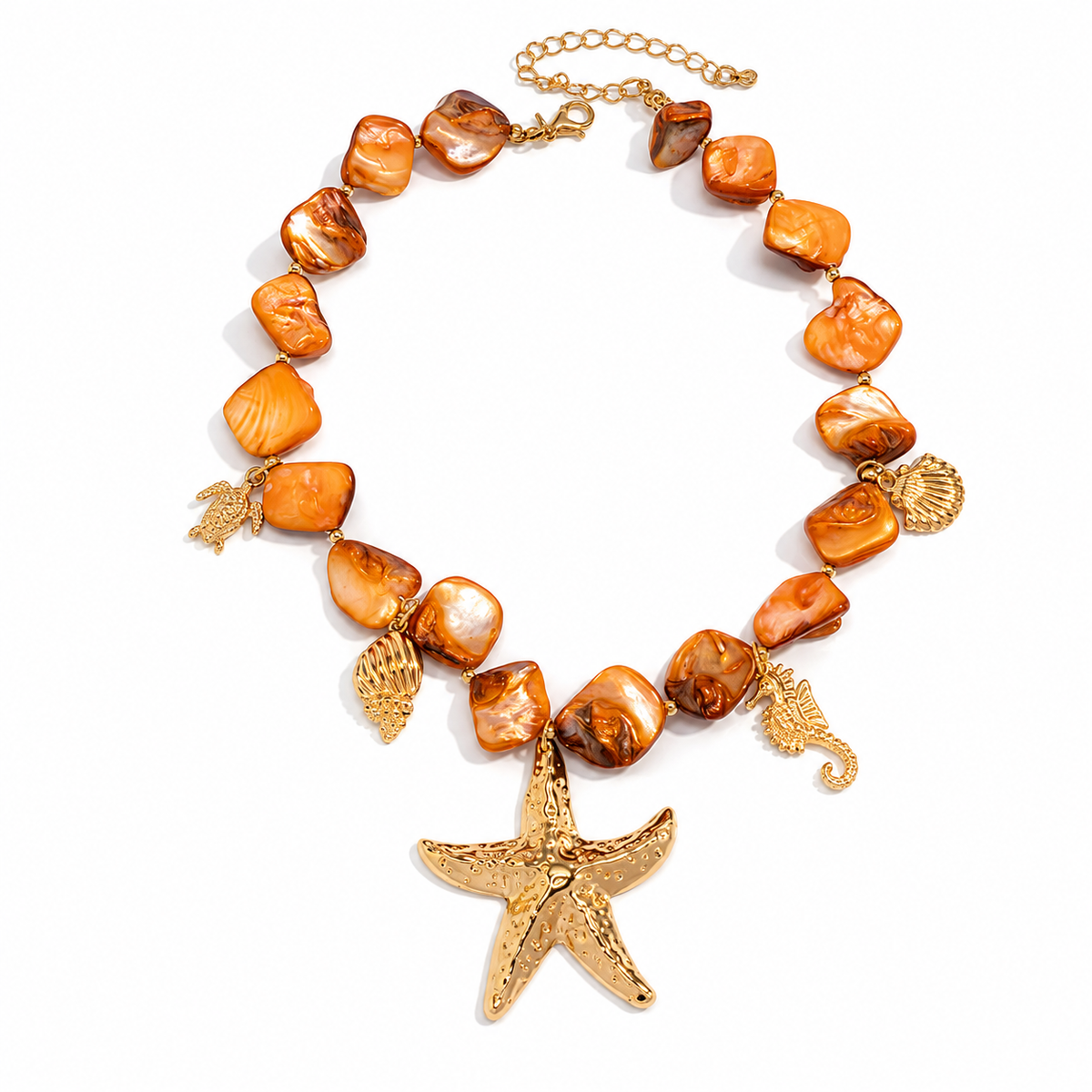 Gold Starfish Necklace